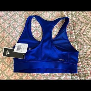 NWT Adidas climalite blue sports bra